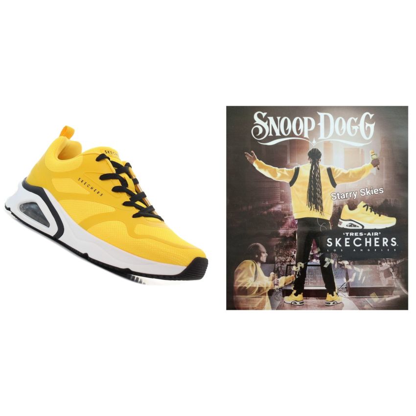 Skechers Tres - Air Uno - Revolution - Airy sárga férfi cipő