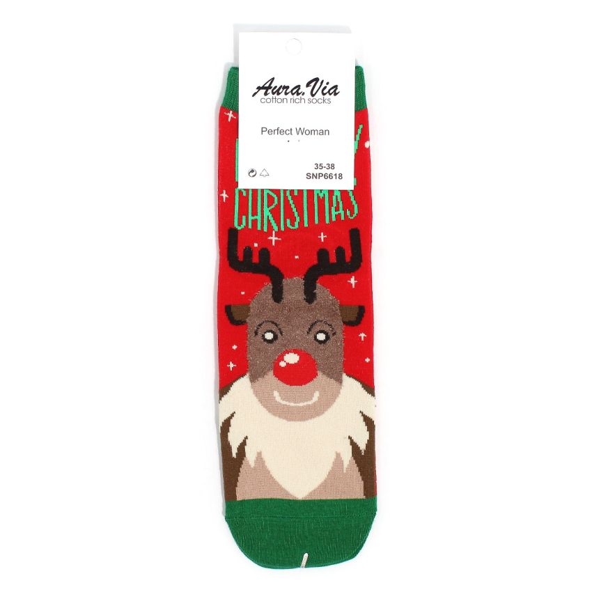 Borgo karácsonyi piros zokni csomag (2 pár)