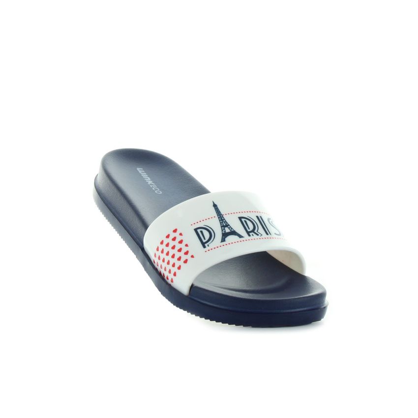 Wink Paris fehér gyerek papucs