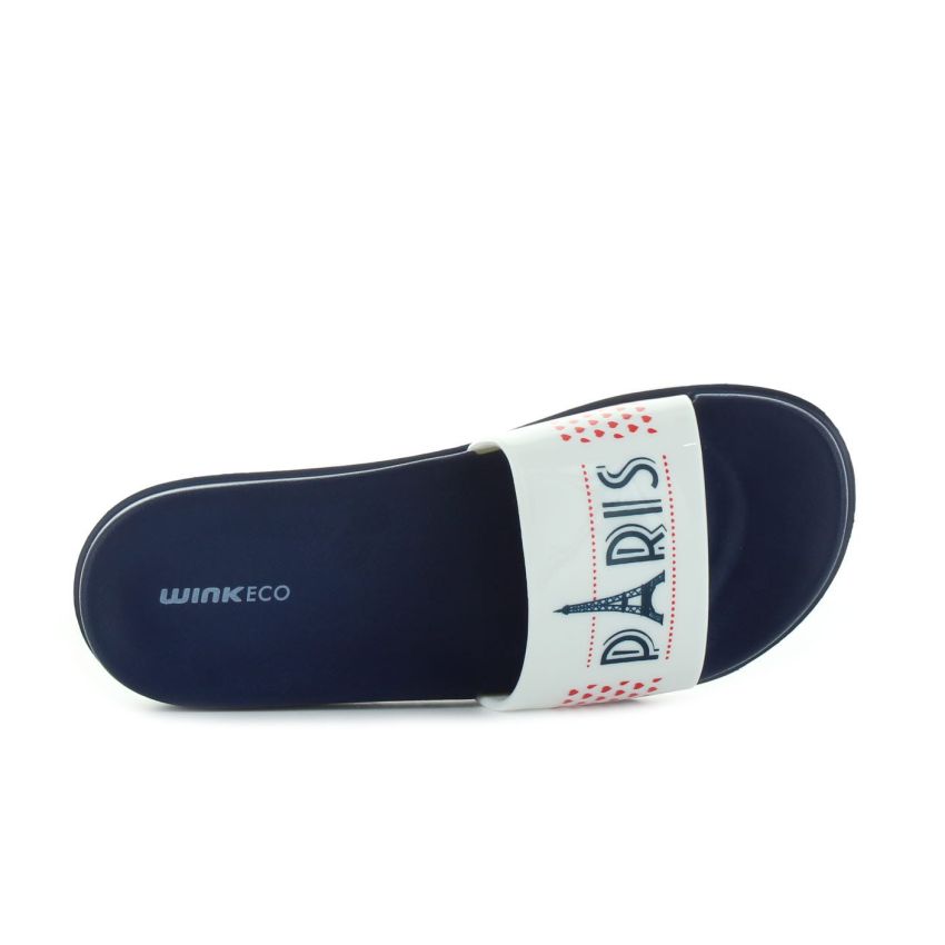 Wink Paris fehér gyerek papucs