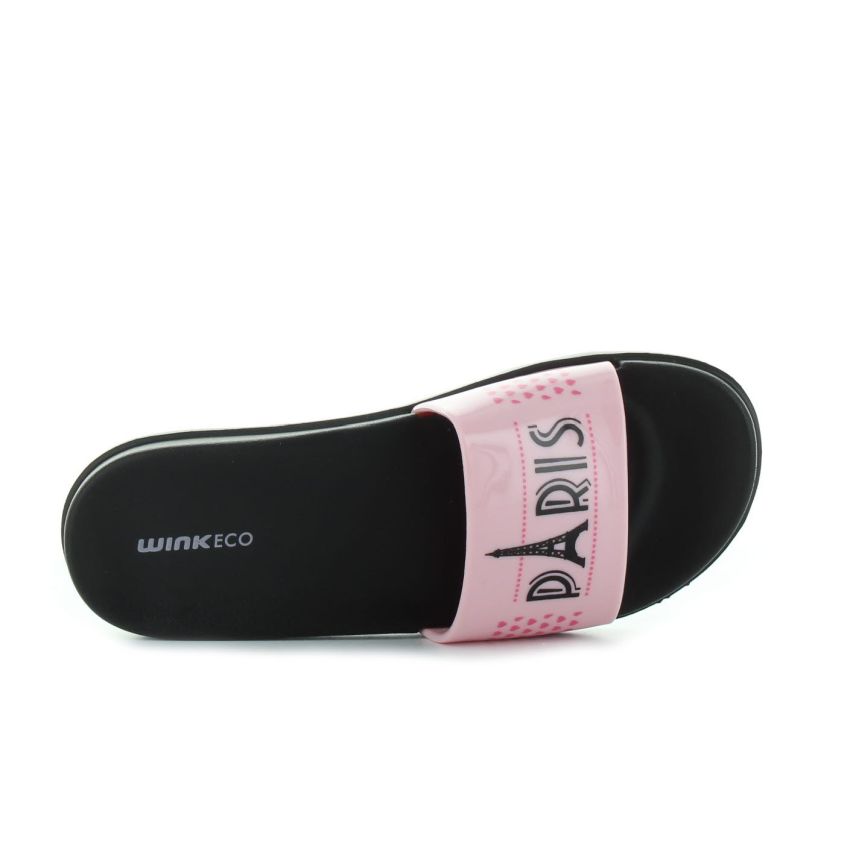 Wink Paris rózsaszín gyerek papucs