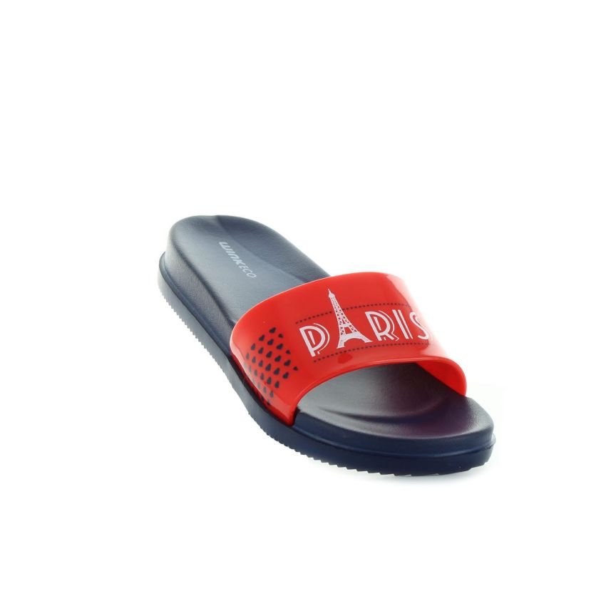 Wink Paris piros gyerek papucs