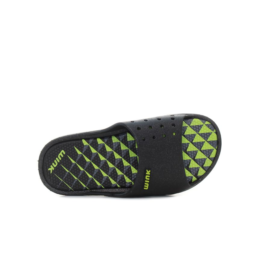 Wink - Simple fekete gyerek papucs