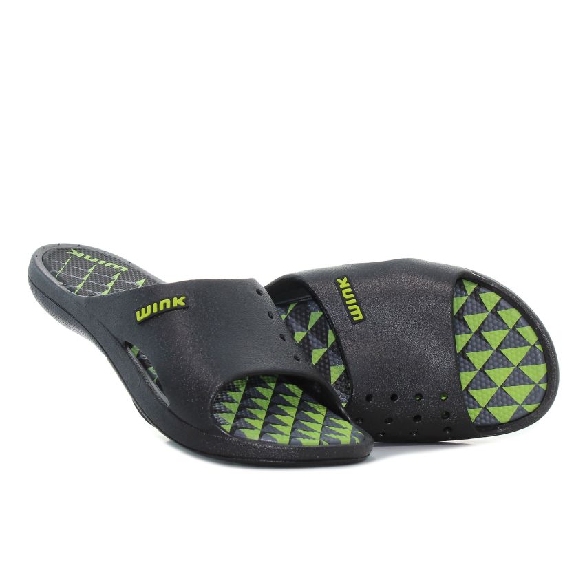 Wink - Simple fekete női papucs