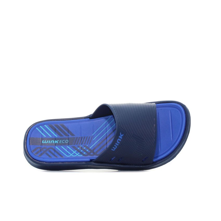 Wink - Pattern sötétkék női papucs