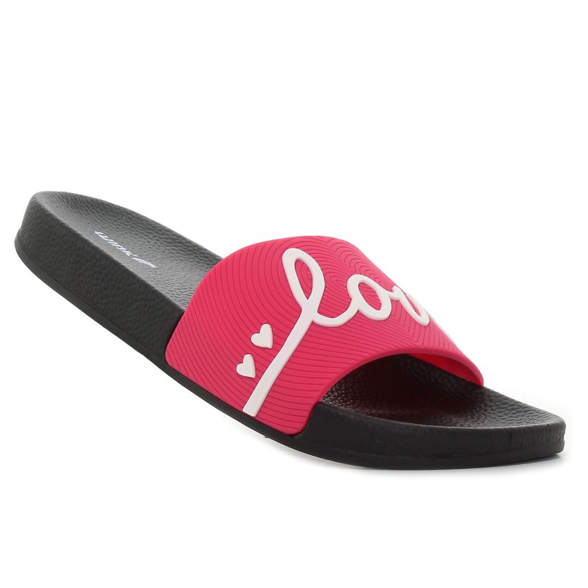 Wink Love magenta-fehér női papucs