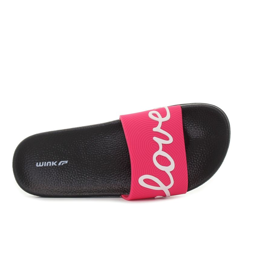 Wink Love magenta-fehér női papucs