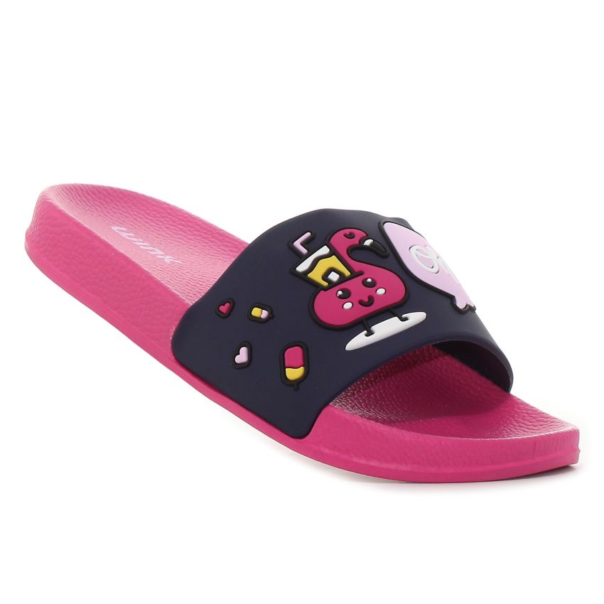 Wink Flamingo fekete gyerek papucs