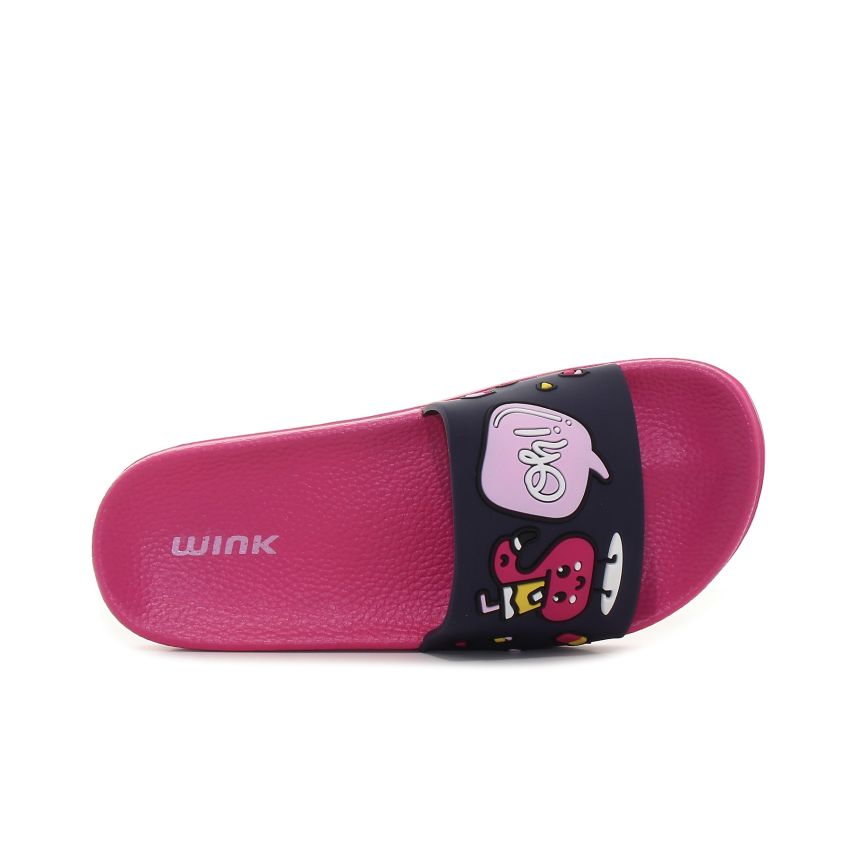 Wink Flamingo fekete gyerek papucs