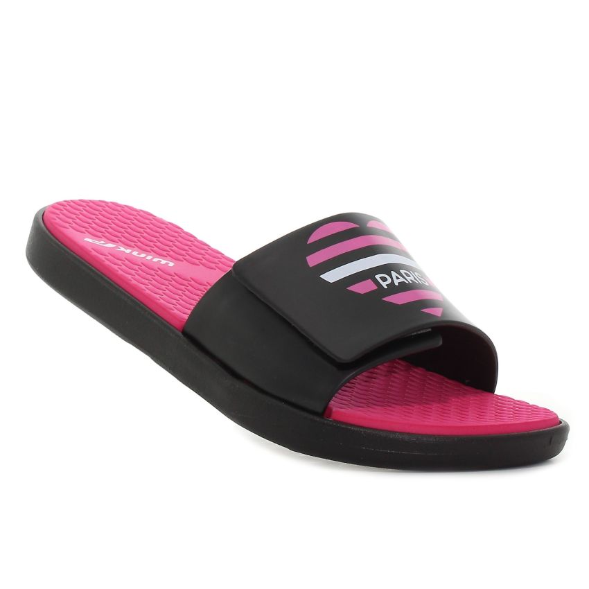 Wink Paris fekete tépőzáras női papucs