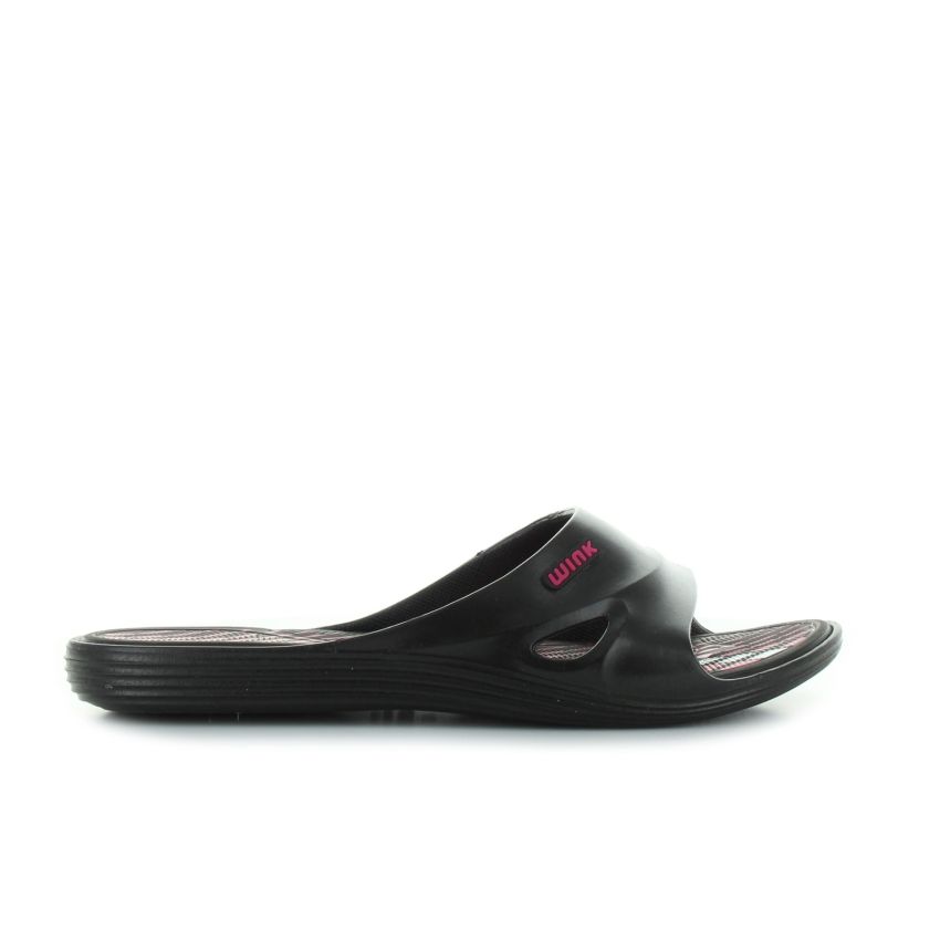 Wink fekete-pink női papucs