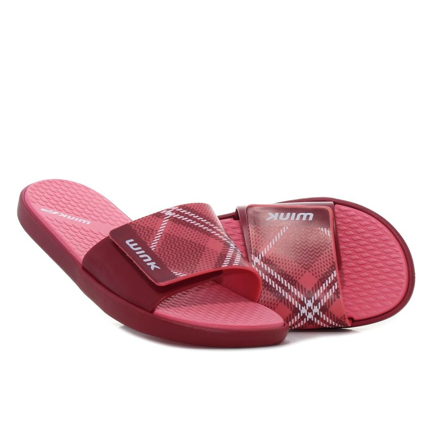 Wink - Weekend bordó női papucs