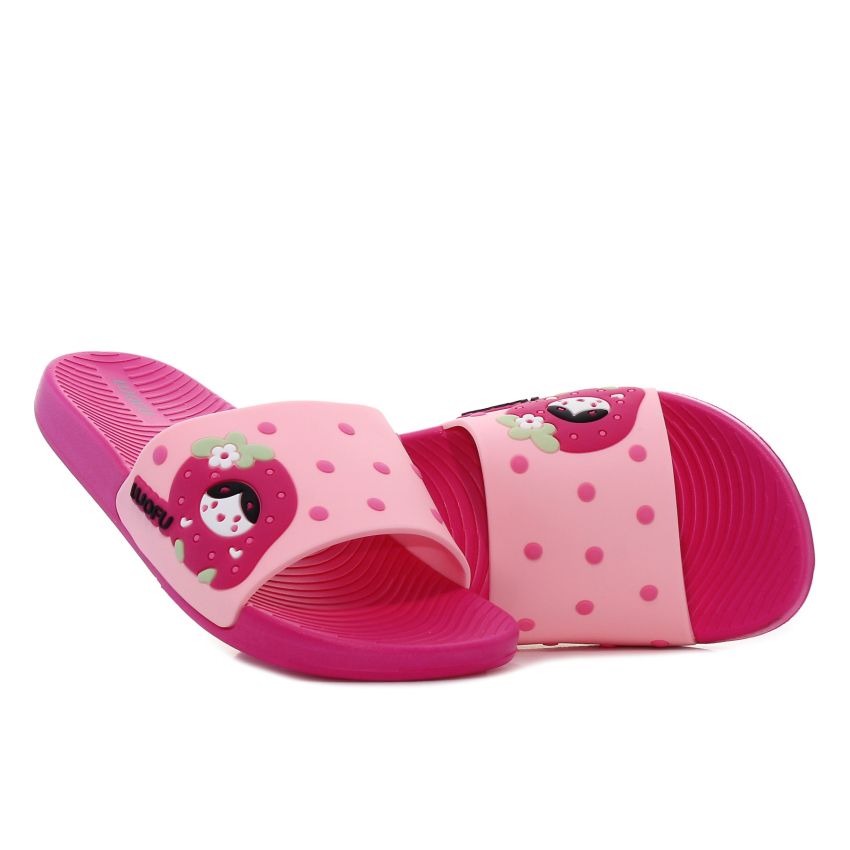 Luofu - Strawberry rózsaszín gyerek papucs