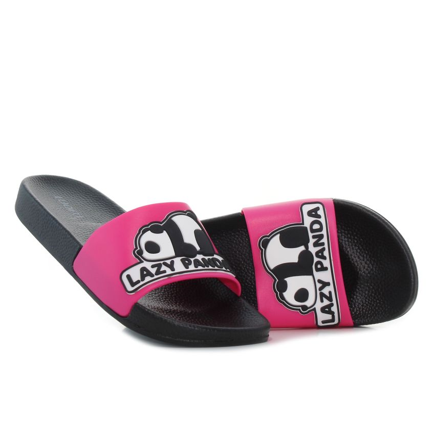 Luofu - Lazy Panda magenta gyerek papucs
