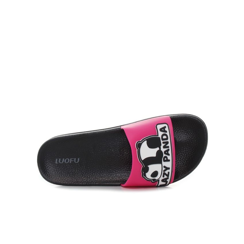 Luofu - Lazy Panda magenta női papucs