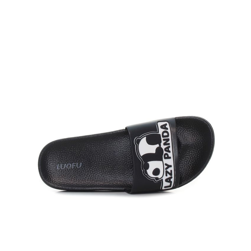 Luofu - Lazy Panda fekete női papucs