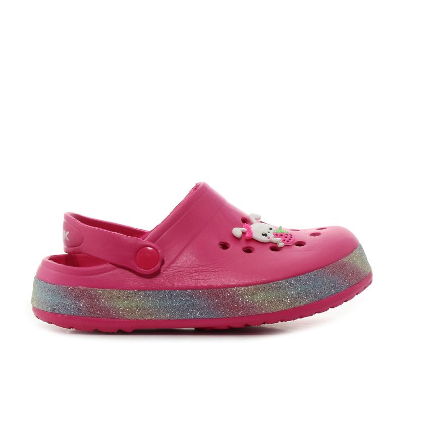 Wink Strawberry világítós magenta gyerek papucs