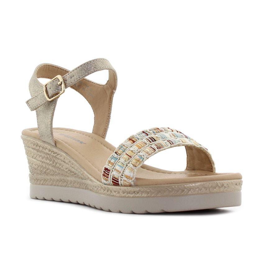 Wink - Emily arany női éktalpú szandál