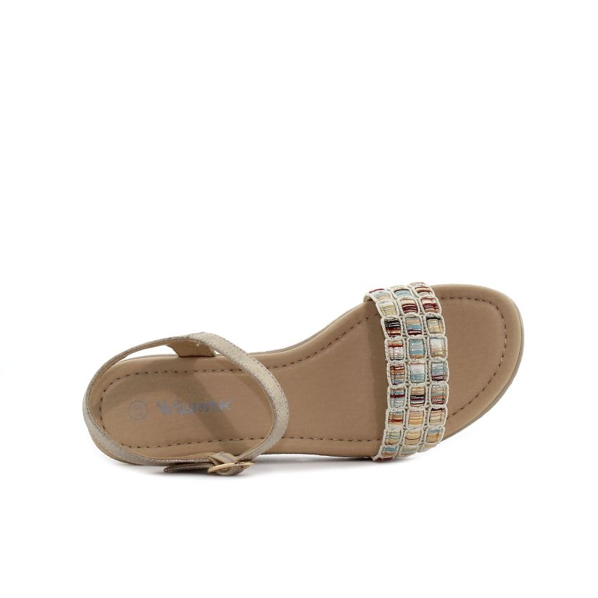 Wink - Emily arany női éktalpú szandál