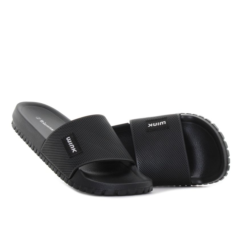 Wink - Echis fekete női papucs