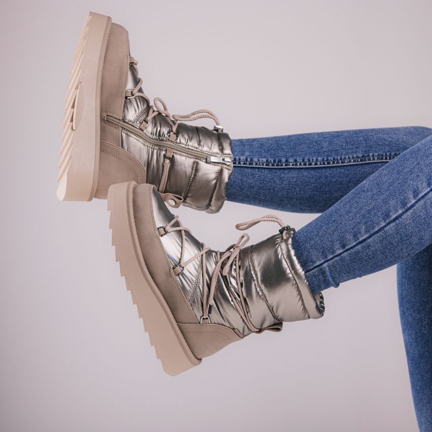 Tamaris bézs női csizma