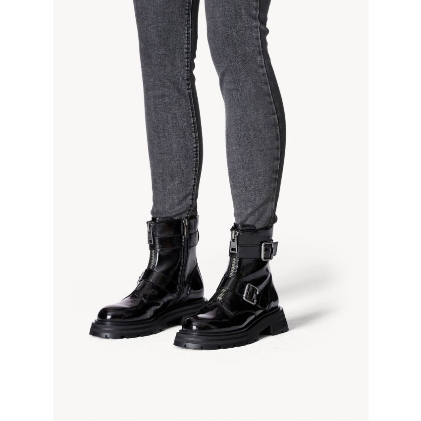 Tamaris fekete női bakancs