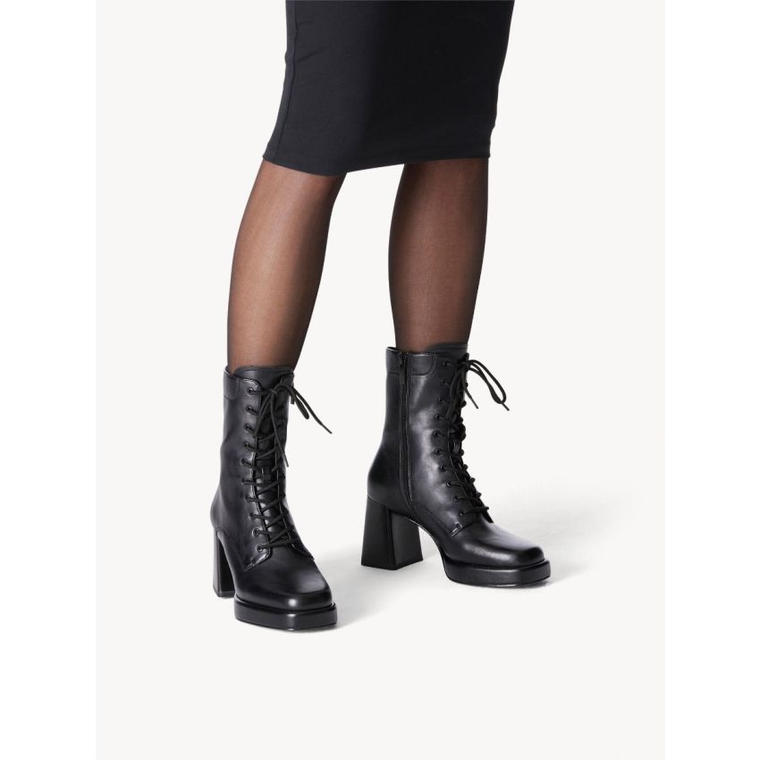 Tamaris fekete női magasszárú bakancs