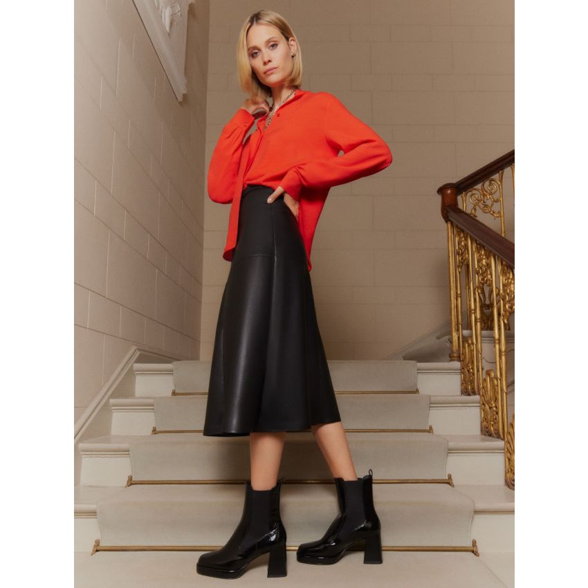 Tamaris fekete női bokacsizma