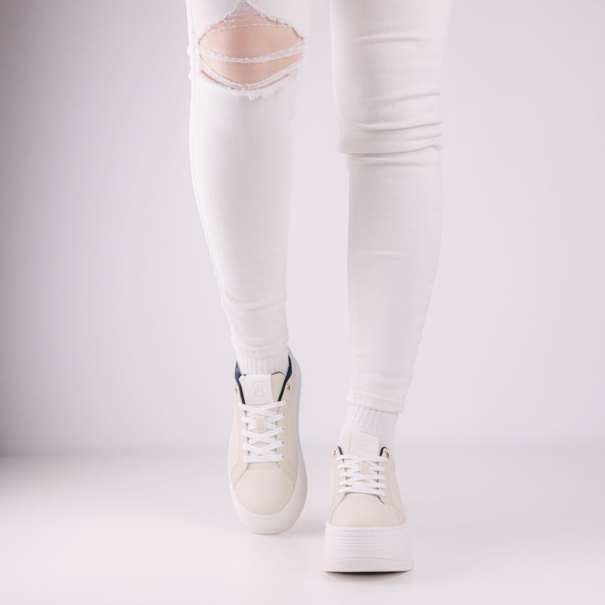 Tommy Hilfiger TH Platform bézs női cipő