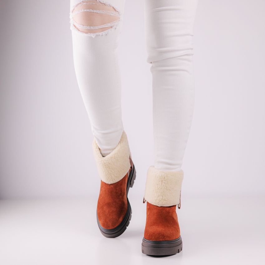 Tommy Hilfiger Faux Fur Suede barna női csizma