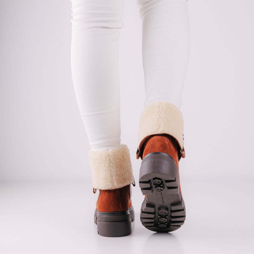 Tommy Hilfiger Faux Fur Suede barna női csizma