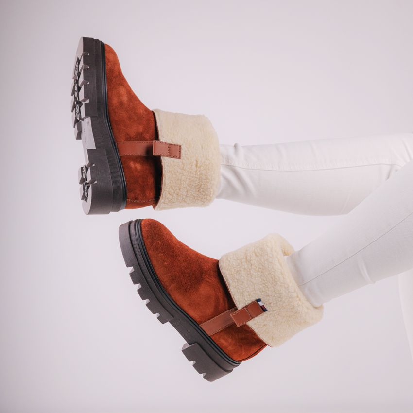 Tommy Hilfiger Faux Fur Suede barna női csizma