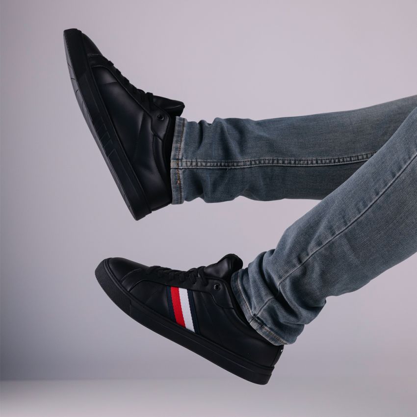 Tommy Hilfiger Icon Court fekete férfi cipő