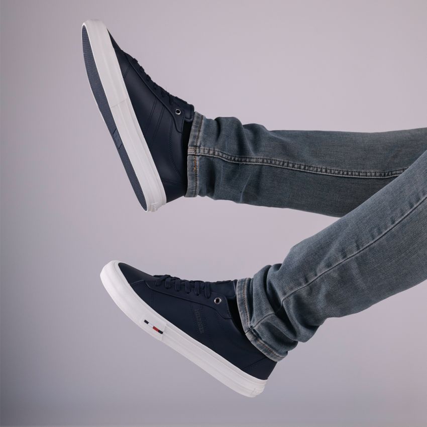 Tommy Hilfiger Vulcanic Street sötétkék férfi cipő