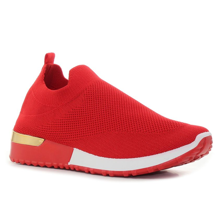 Bosido Meana Low piros női bebújós cipő