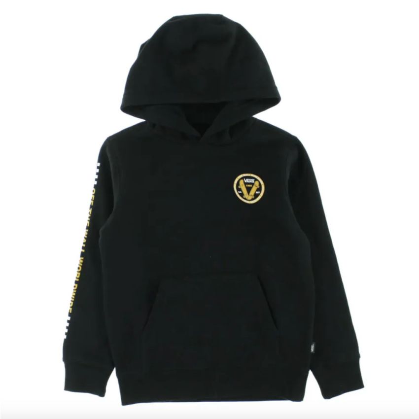 Vans Old Skool V fekete gyerek kapucnis pulóver