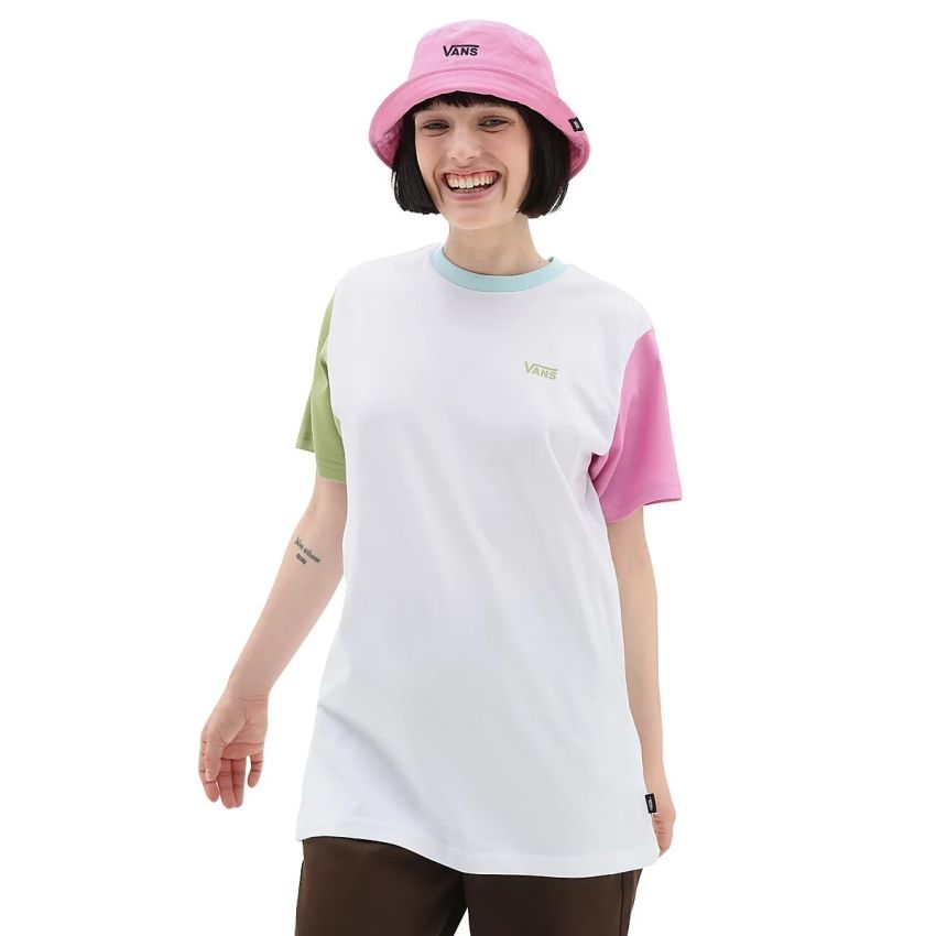 Vans Left Chest Colorblock fehér női rövidujjú