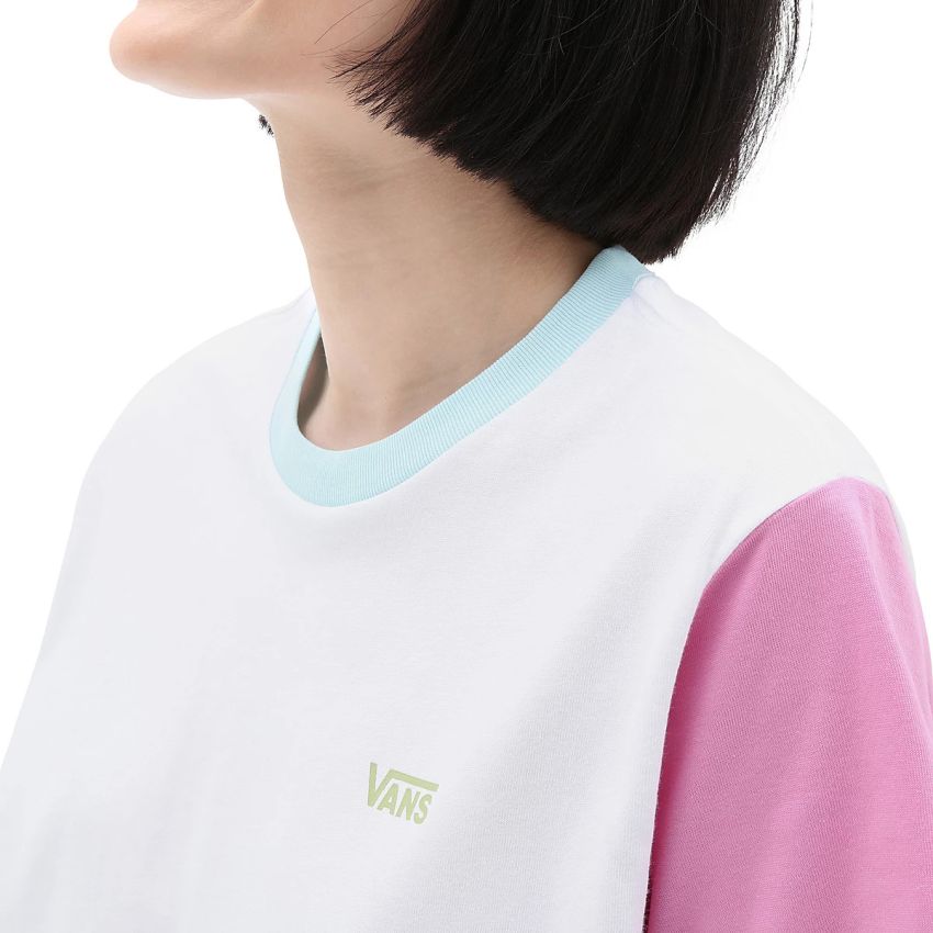 Vans Left Chest Colorblock fehér női rövidujjú