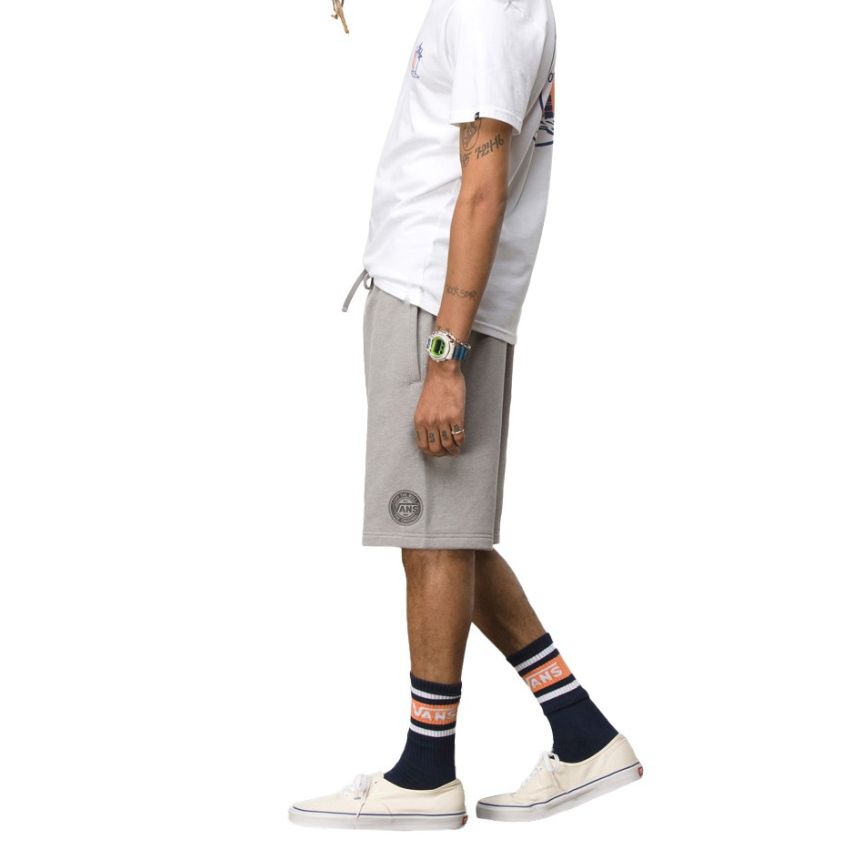 Vans Logo French Terry szürke férfi rövidnadrág