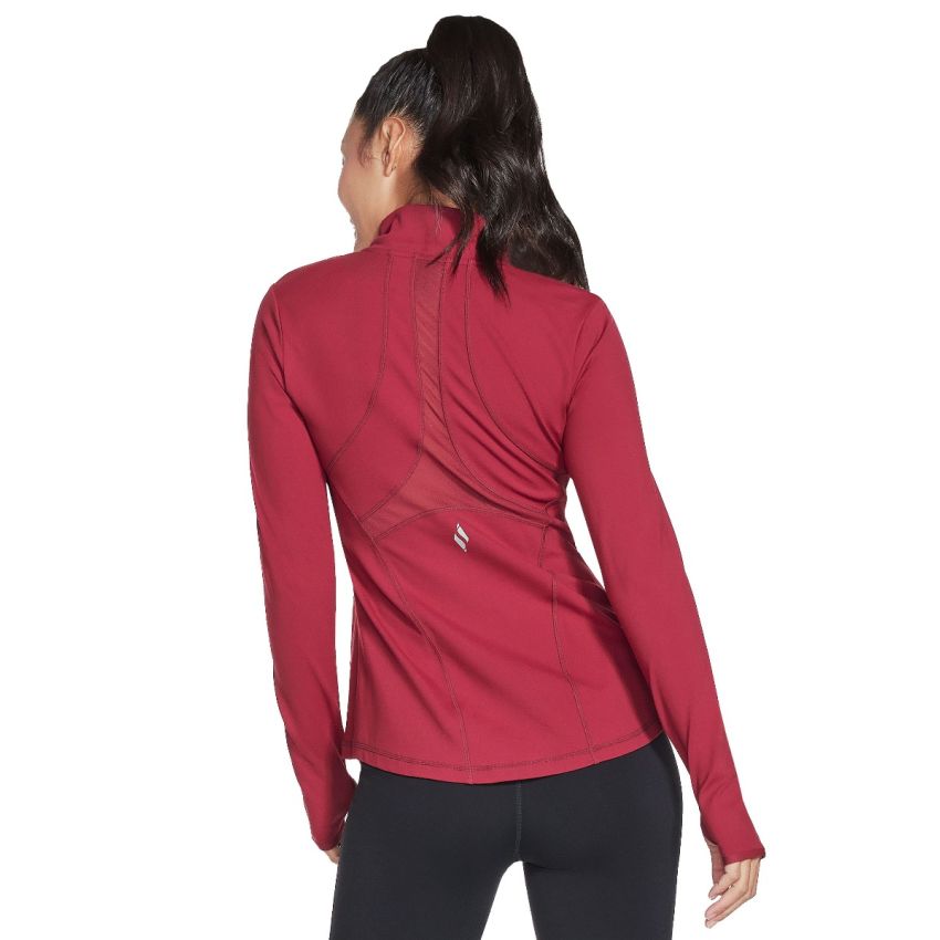 Skechers Apparel GO Walk Mesh bordó női pulóver