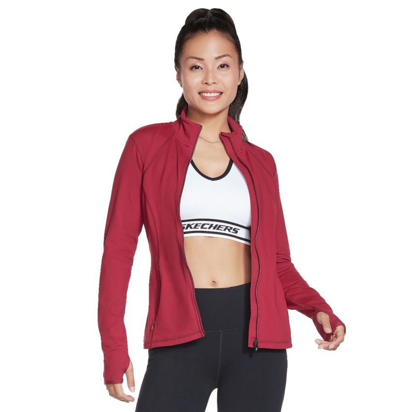 Skechers Apparel GO Walk Mesh bordó női pulóver