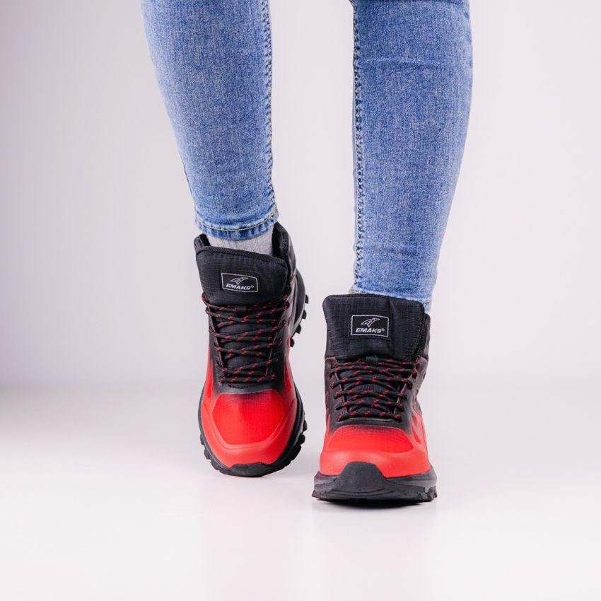 Emaks Run - Outdoor vízlepergető piros női bakancs