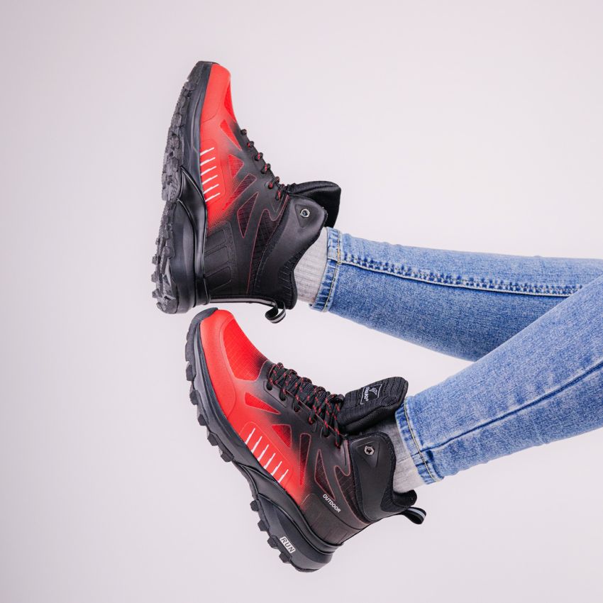 Emaks Run - Outdoor vízlepergető piros női bakancs