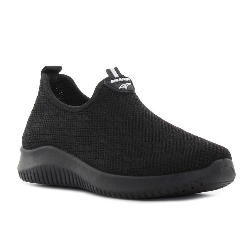 Emaks - Slip fekete női bebújós cipő