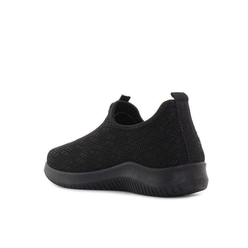 Emaks - Slip fekete női bebújós cipő