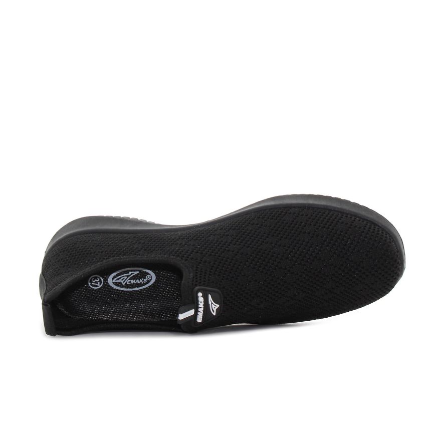 Emaks - Slip fekete női bebújós cipő