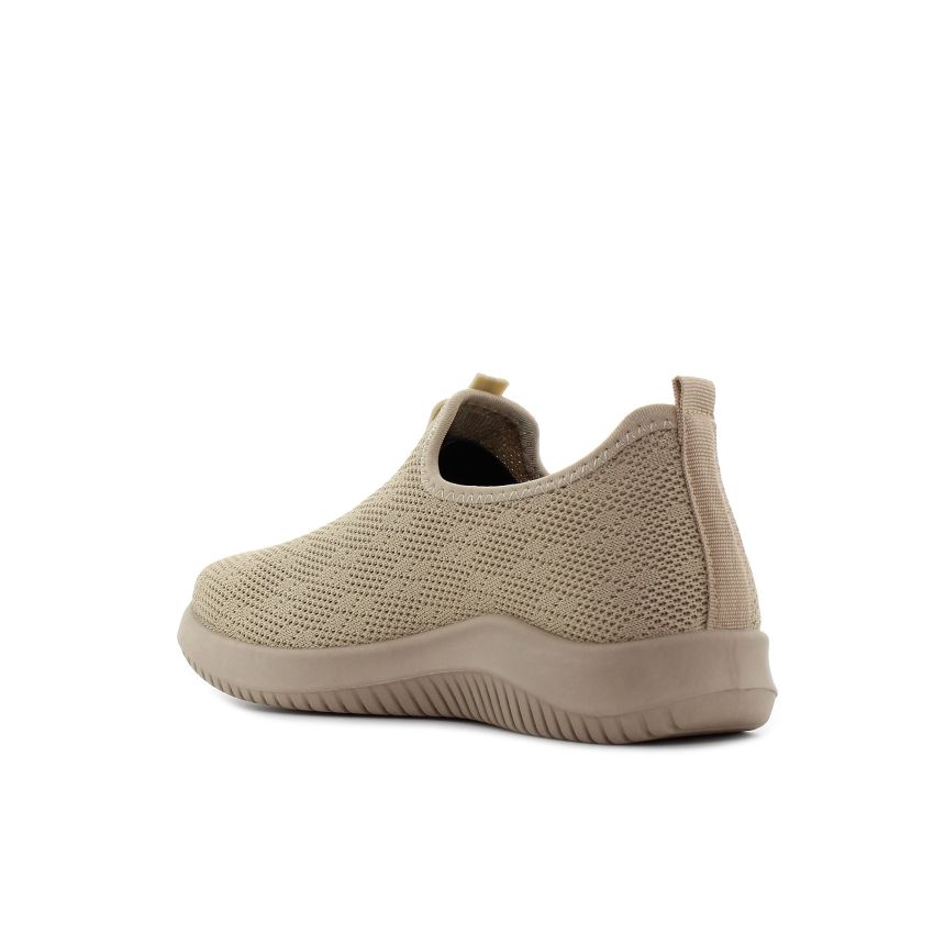 Emaks - Slip bézs női bebújós cipő