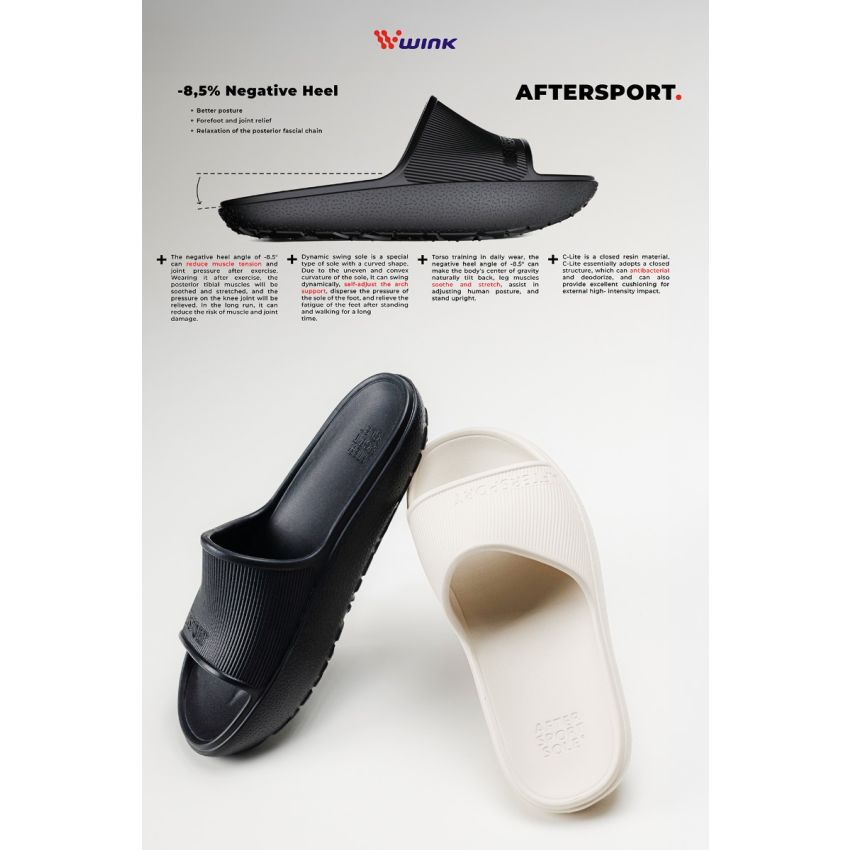 Wink - Aftersport bézs női papucs