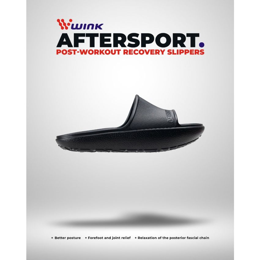Wink - Aftersport fekete férfi papucs