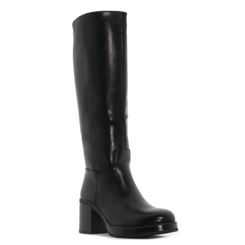 Yolera - Michell fekete női magasszárú csizma